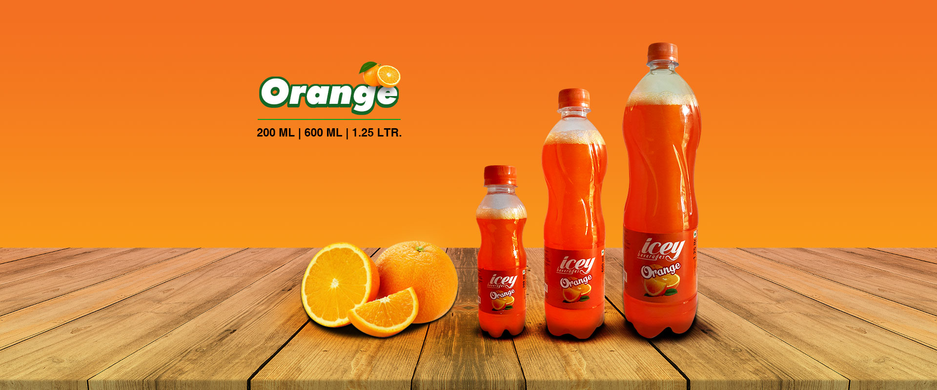 icey orange 600 ml - icey beverages